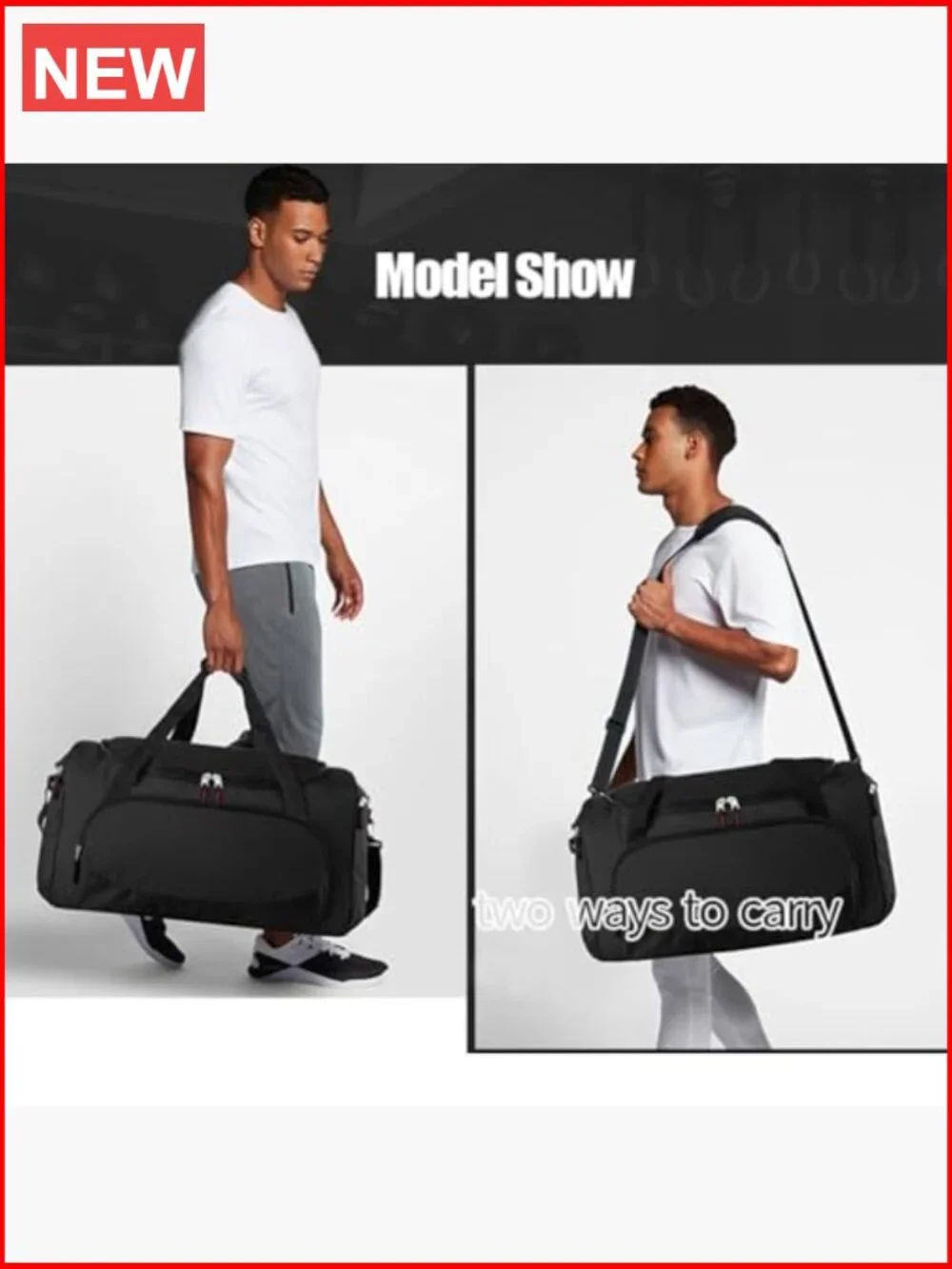 50L Large Durable Duffle Bag for Gym, Travel & Sport